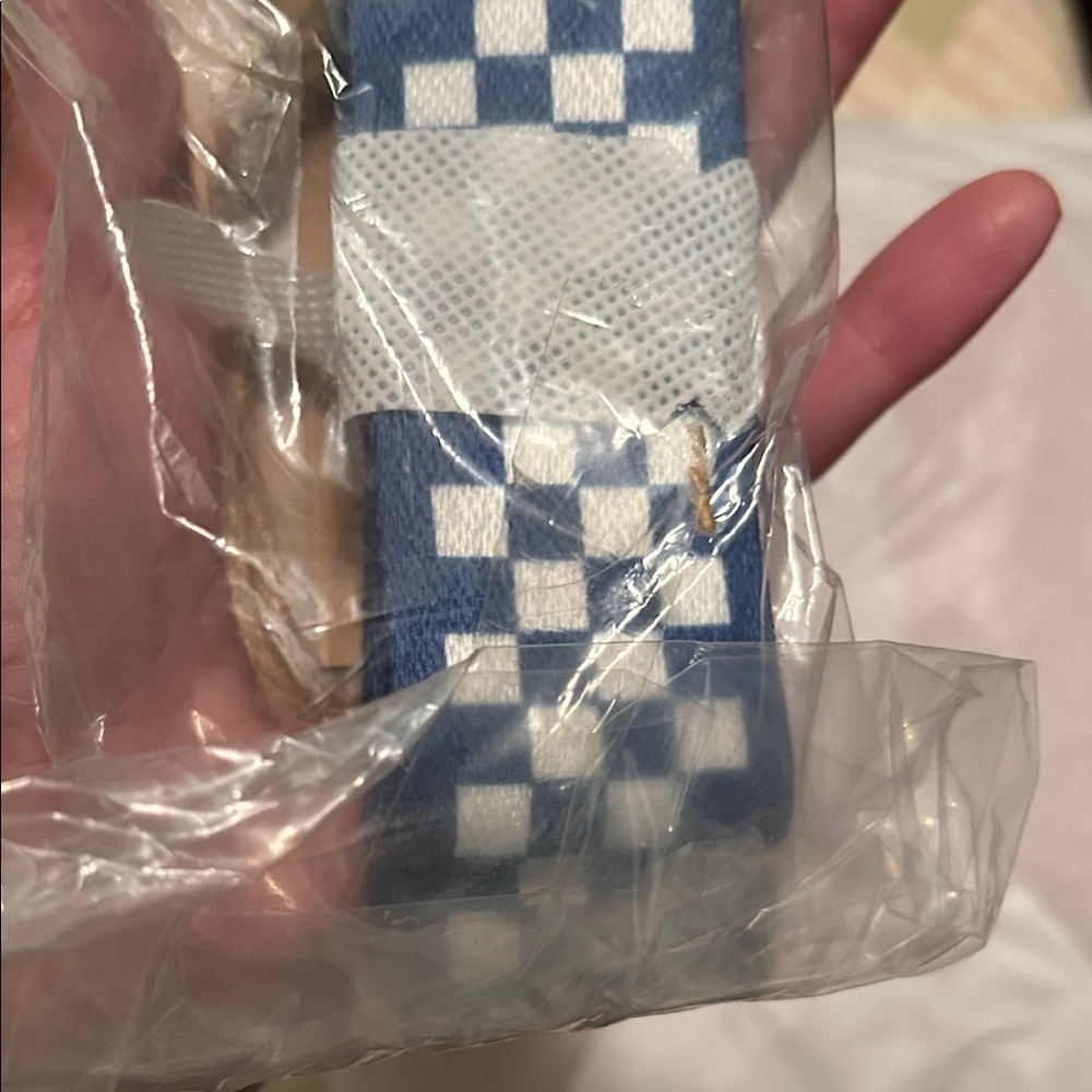 Blue Checkered Women's Bag Strap - Picture 4 of 6